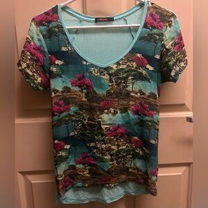 A.brand Multicolor Scenic Print Short Sleeve Tee